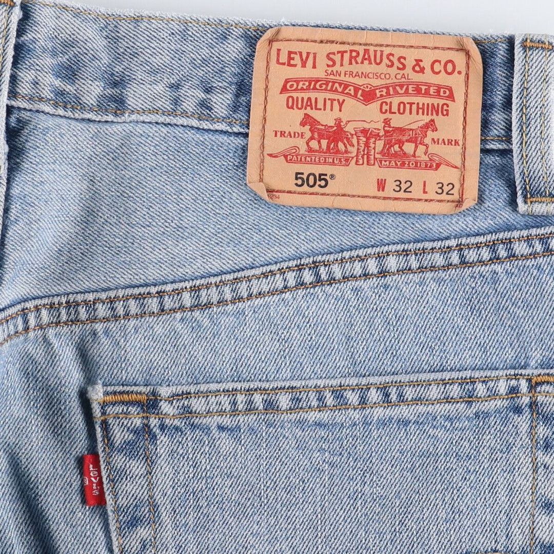 Levi's 505 REGULAR FIT tapered denim pants for men, size w33 cotton blue type Vintage Second Hand