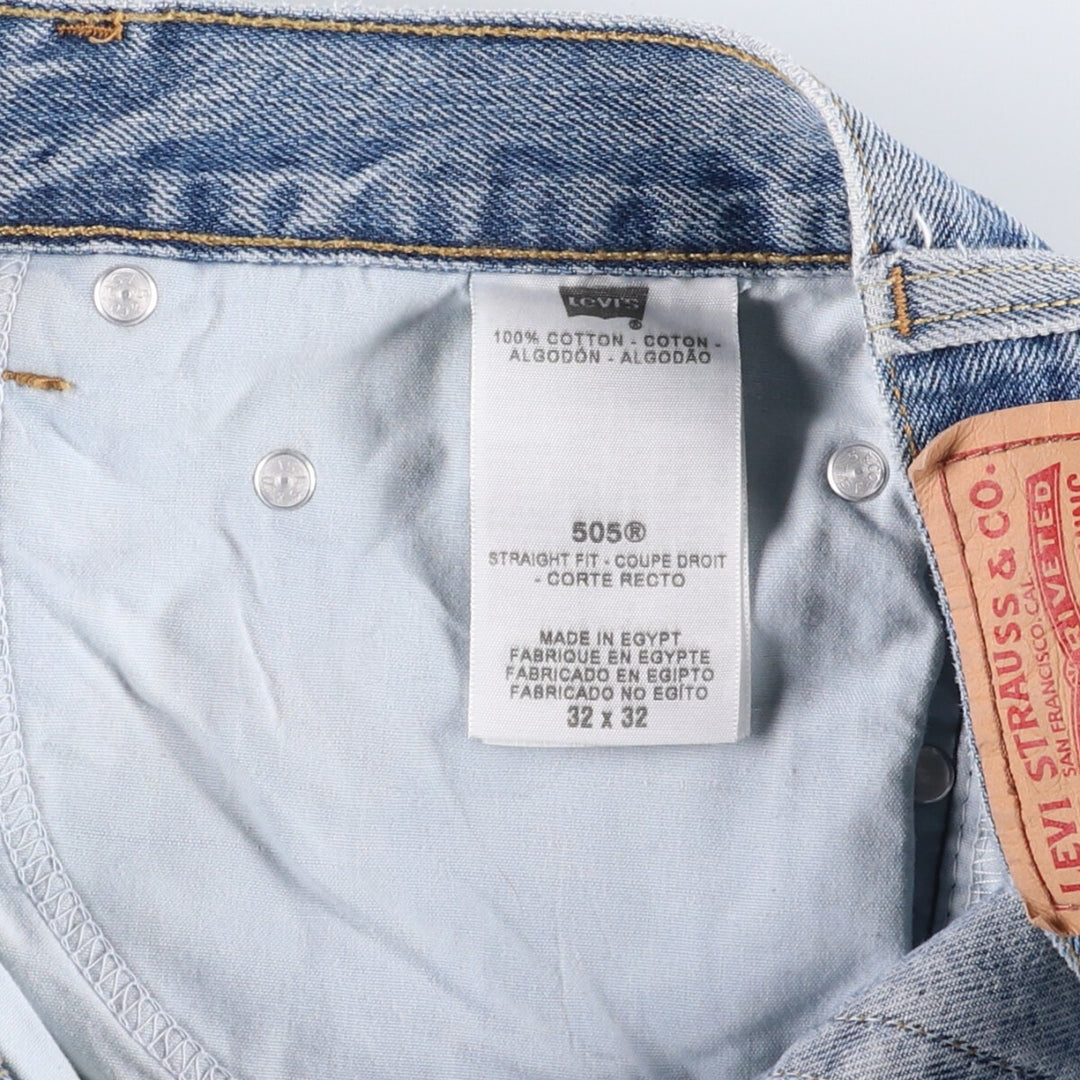 Levi's 505 REGULAR FIT tapered denim pants for men, size w33 cotton blue type Vintage Second Hand