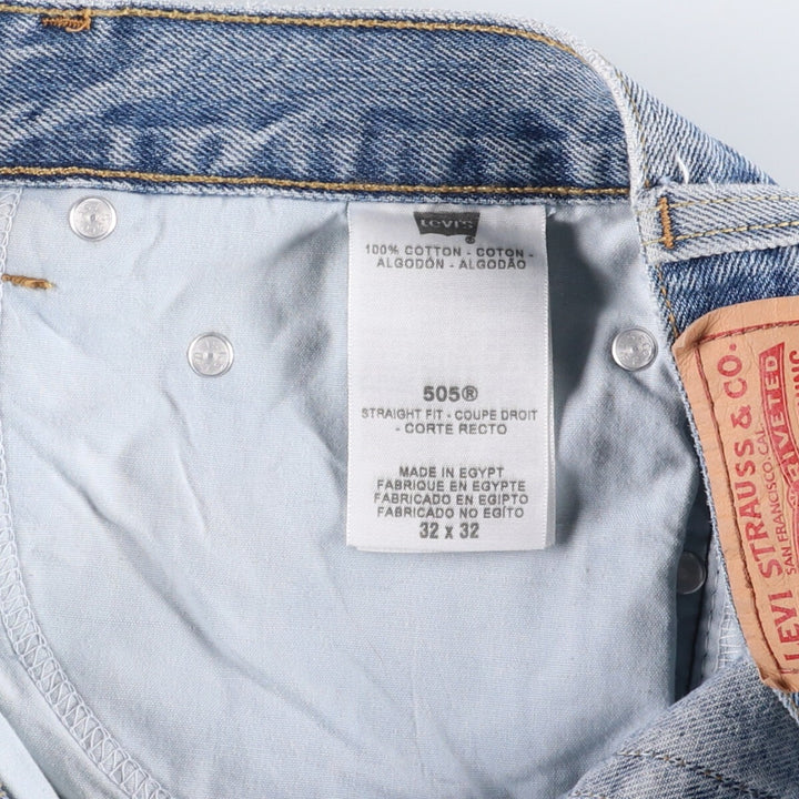 Levi's 505 REGULAR FIT tapered denim pants for men, size w33 cotton blue type Vintage Second Hand