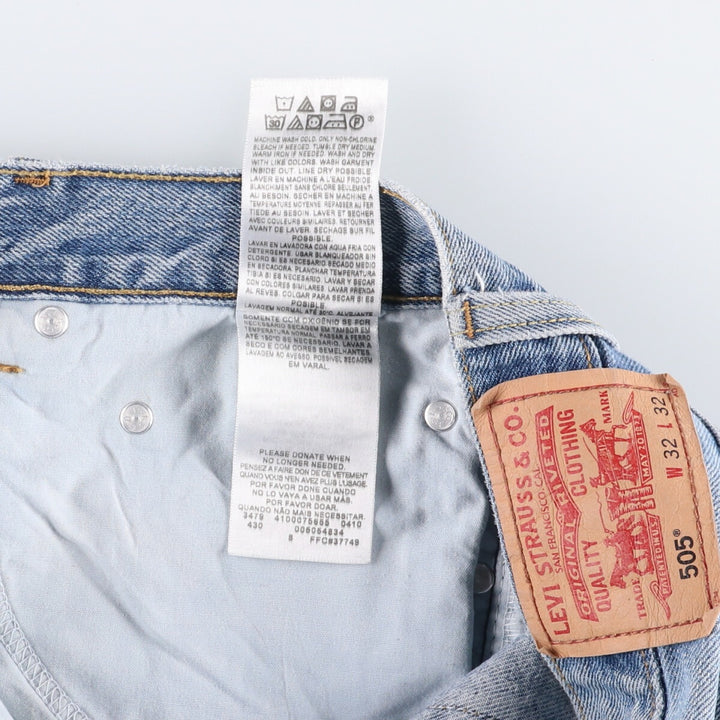 Levi's 505 REGULAR FIT tapered denim pants for men, size w33 cotton blue type Vintage Second Hand