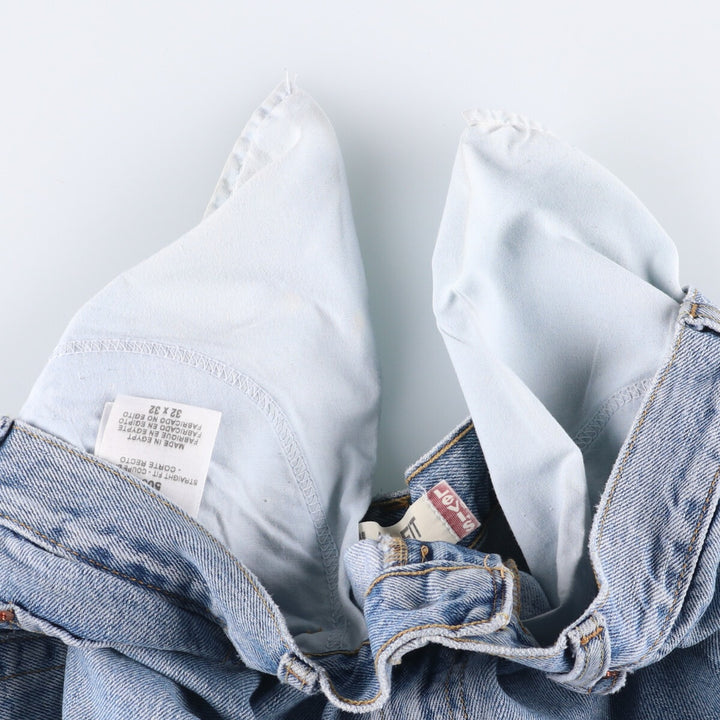 Levi's 505 REGULAR FIT tapered denim pants for men, size w33 cotton blue type Vintage Second Hand