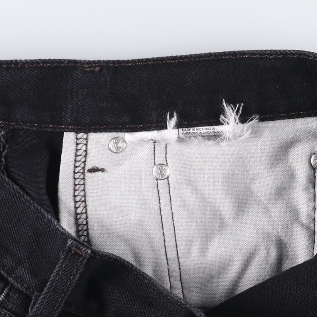Levi's 505 Black Denim Tapered Denim Pants for Men, W34 equivalent cotton black type Vintage Second Hand