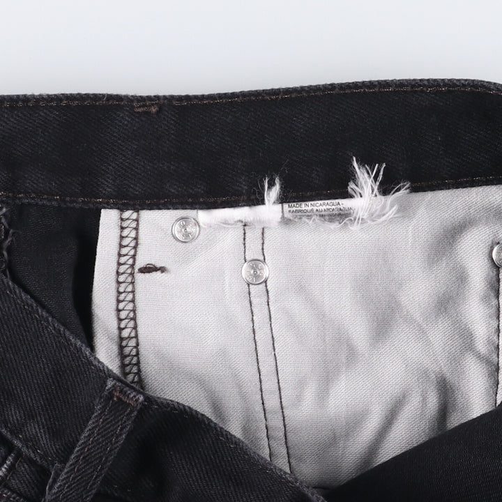 Levi's 505 Black Denim Tapered Denim Pants for Men, W34 equivalent cotton black type Vintage Second Hand