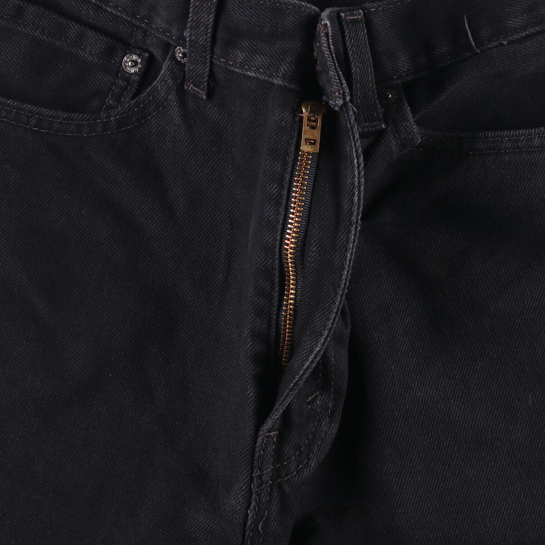 Levi's 505 Black Denim Tapered Denim Pants for Men, W34 equivalent cotton black type Vintage Second Hand