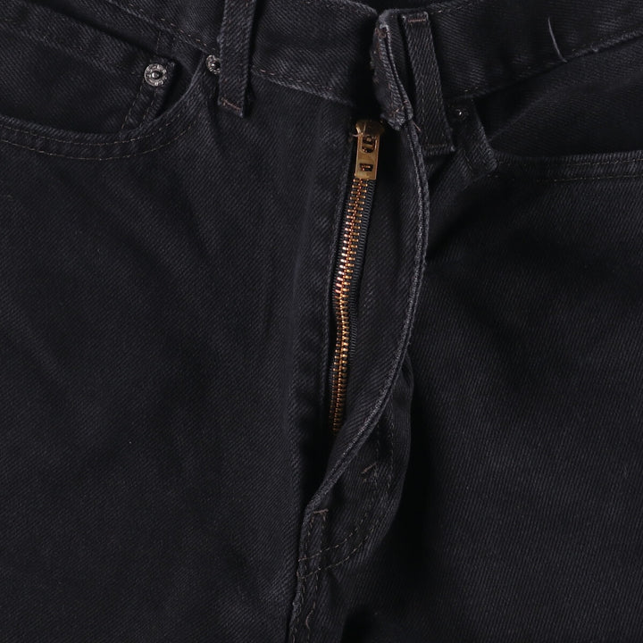 Levi's 505 Black Denim Tapered Denim Pants for Men, W34 equivalent cotton black type Vintage Second Hand