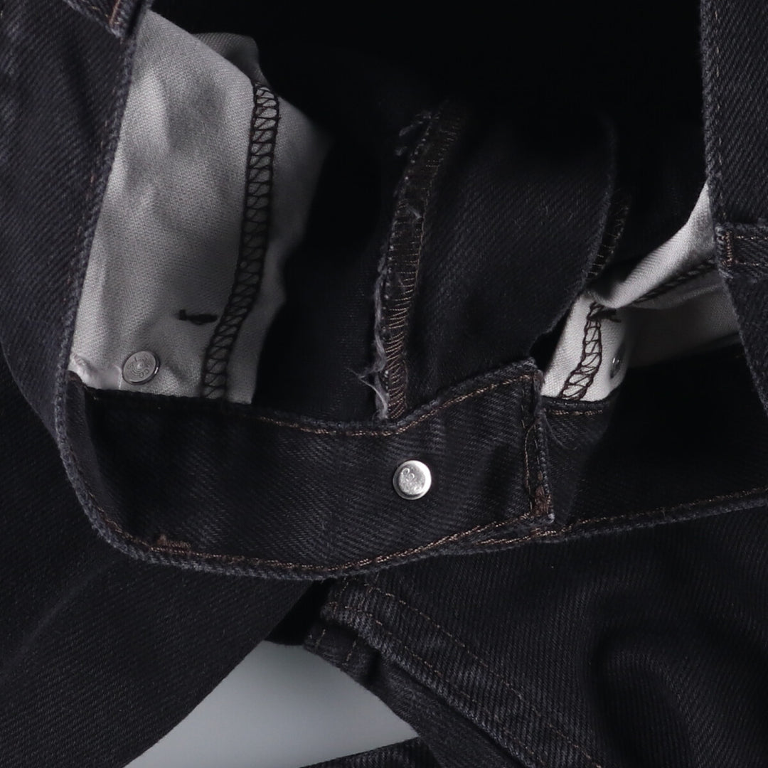 Levi's 505 Black Denim Tapered Denim Pants for Men, W34 equivalent cotton black type Vintage Second Hand