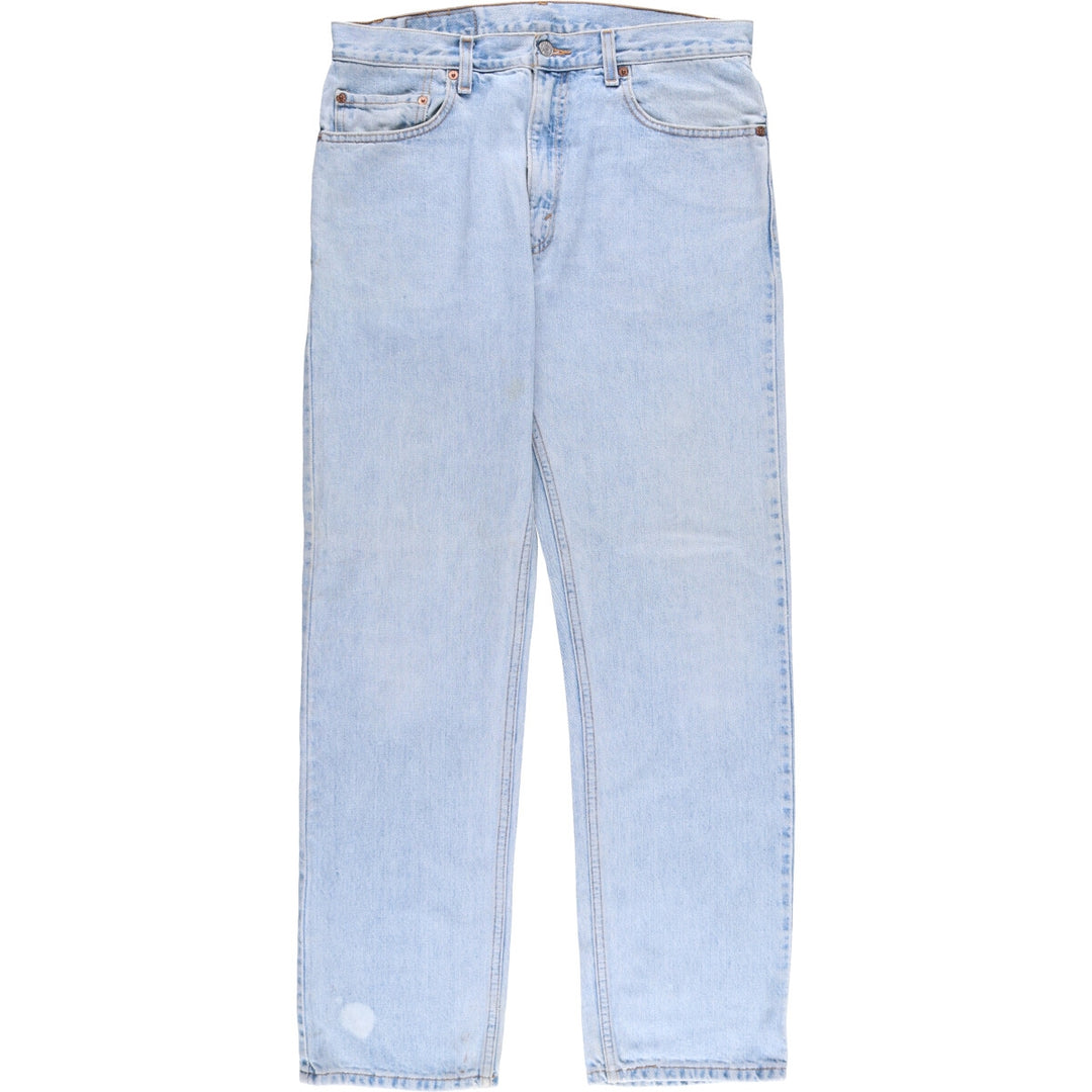 90'S Levi's 505 REGULAR FIT STRAIGHT LEG tapered denim pants for men, size W34, vintage cotton blue type Vintage Second Hand