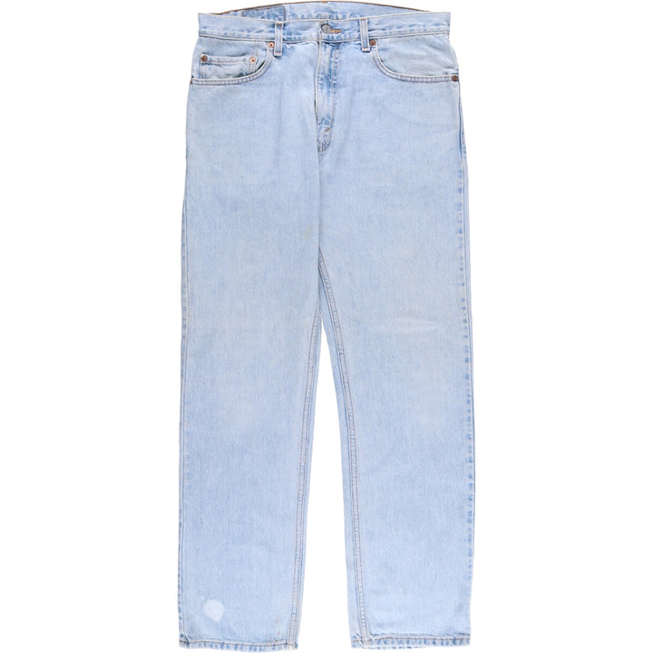 90'S Levi's 505 REGULAR FIT STRAIGHT LEG tapered denim pants for men, size W34, vintage cotton blue type Vintage Second Hand