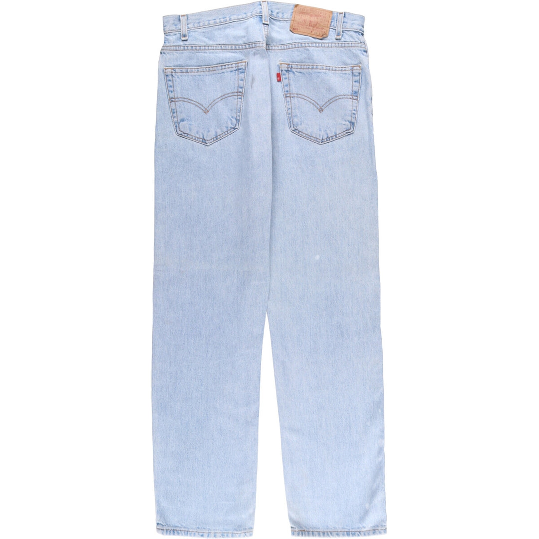90'S Levi's 505 REGULAR FIT STRAIGHT LEG tapered denim pants for men, size W34, vintage cotton blue type Vintage Second Hand