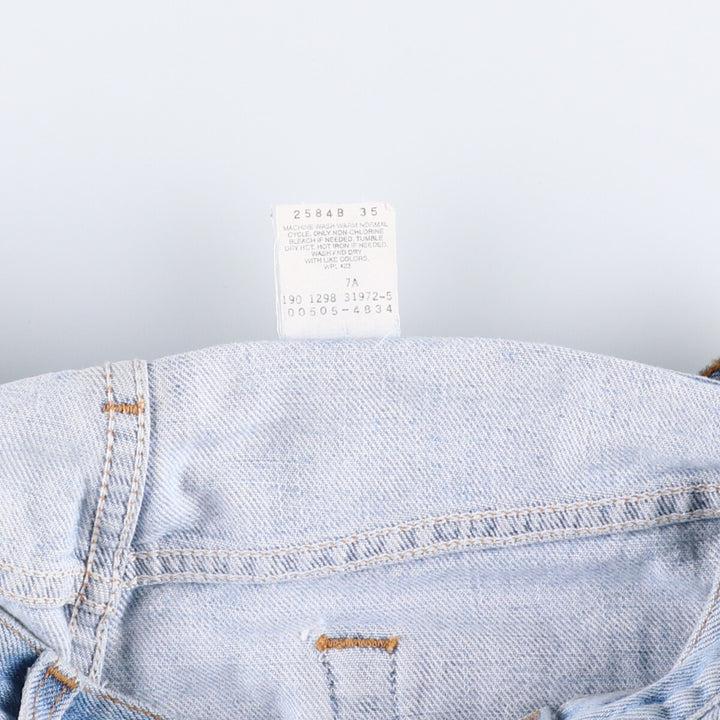 90'S Levi's 505 REGULAR FIT STRAIGHT LEG tapered denim pants for men, size W34, vintage cotton blue type Vintage Second Hand