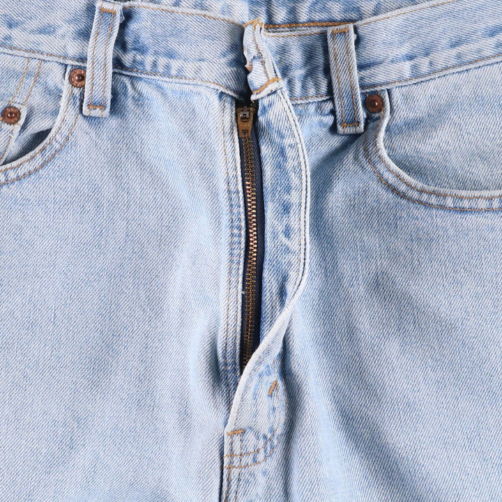 90'S Levi's 505 REGULAR FIT STRAIGHT LEG tapered denim pants for men, size W34, vintage cotton blue type Vintage Second Hand
