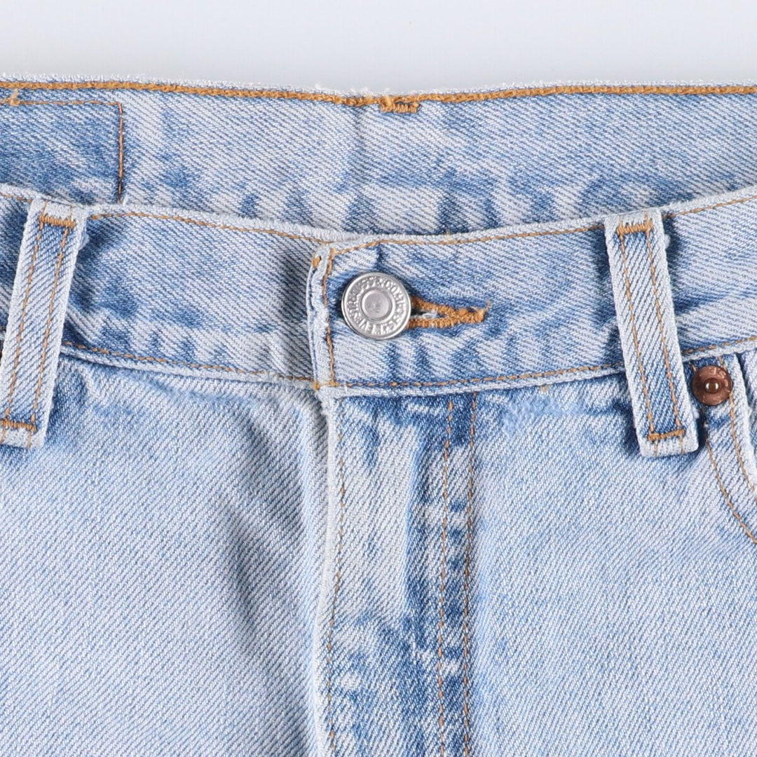 90'S Levi's 505 REGULAR FIT STRAIGHT LEG tapered denim pants for men, size W34, vintage cotton blue type Vintage Second Hand