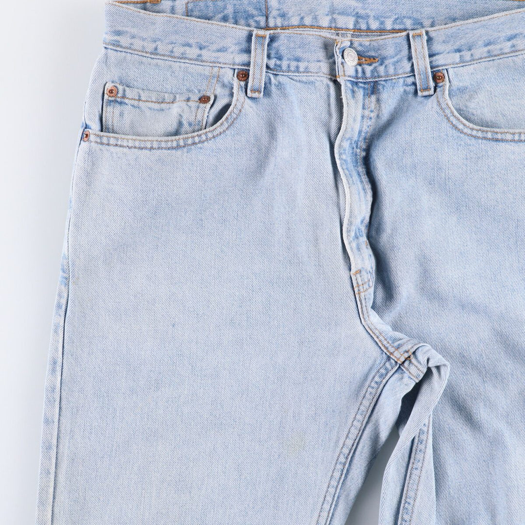 90'S Levi's 505 REGULAR FIT STRAIGHT LEG tapered denim pants for men, size W34, vintage cotton blue type Vintage Second Hand