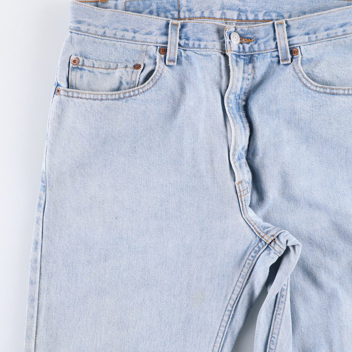 90'S Levi's 505 REGULAR FIT STRAIGHT LEG tapered denim pants for men, size W34, vintage cotton blue type Vintage Second Hand