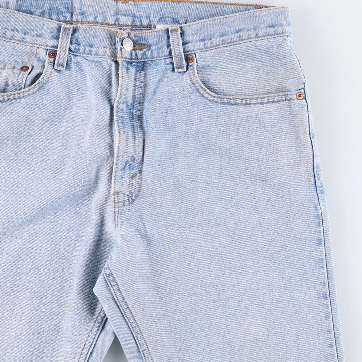 90'S Levi's 505 REGULAR FIT STRAIGHT LEG tapered denim pants for men, size W34, vintage cotton blue type Vintage Second Hand