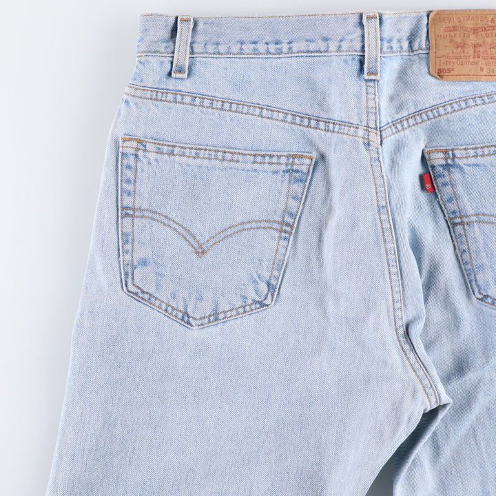 90'S Levi's 505 REGULAR FIT STRAIGHT LEG tapered denim pants for men, size W34, vintage cotton blue type Vintage Second Hand