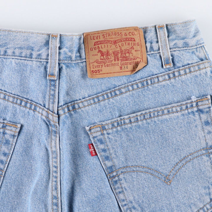 00'S Levi's 505 REGULAR FIT STRAIGHT LEG tapered denim pants made in USA men's w33 equivalent cotton blue type Vintage Second Hand