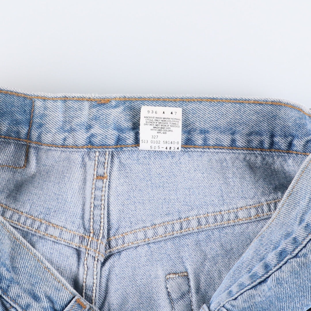 00'S Levi's 505 REGULAR FIT STRAIGHT LEG tapered denim pants made in USA men's w33 equivalent cotton blue type Vintage Second Hand