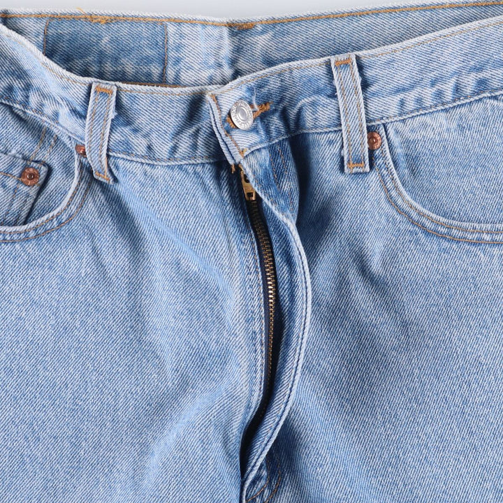 00'S Levi's 505 REGULAR FIT STRAIGHT LEG tapered denim pants made in USA men's w33 equivalent cotton blue type Vintage Second Hand