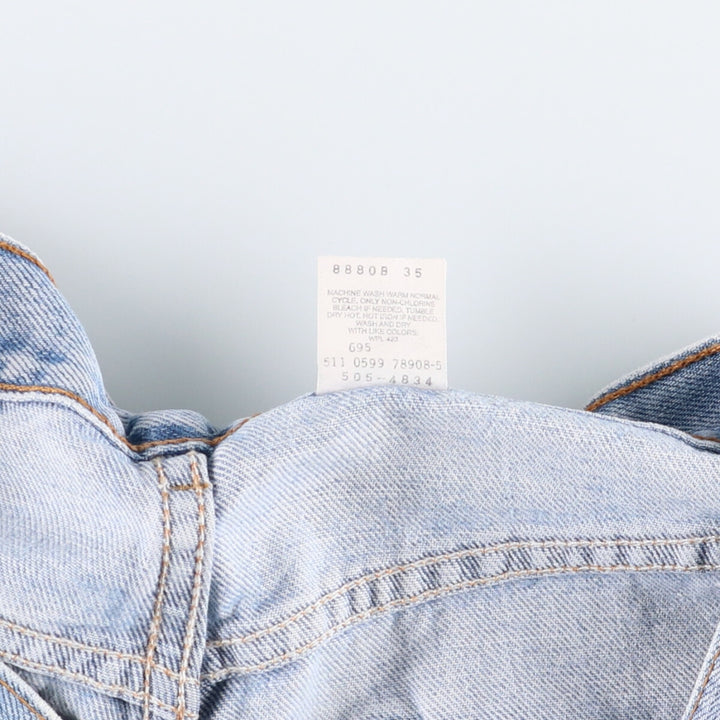 90'S Levi's 505 REGULAR FIT STRAIGHT LEG Tapered Denim Pants Made in USA Men's W33 Vintage cotton blue type Vintage Second Hand