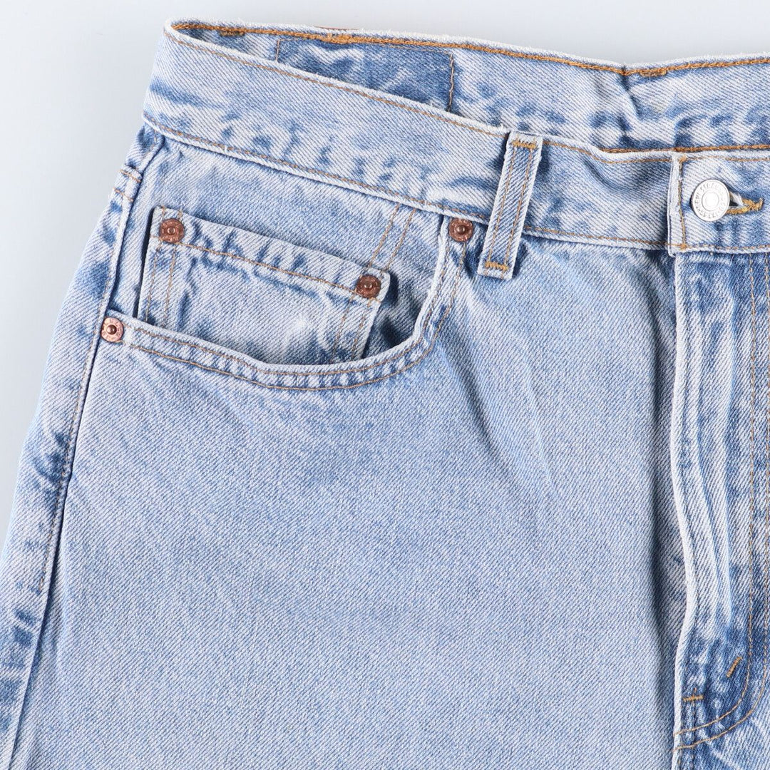 90'S Levi's 505 REGULAR FIT STRAIGHT LEG Tapered Denim Pants Made in USA Men's W33 Vintage cotton blue type Vintage Second Hand