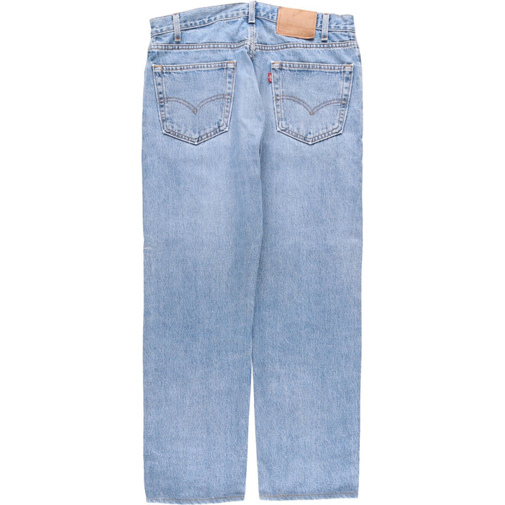 00'S Levi's 505 REGULAR FIT STRAIGHT LEG tapered denim pants made in USA, men's size w34 cotton blue type Vintage Second Hand