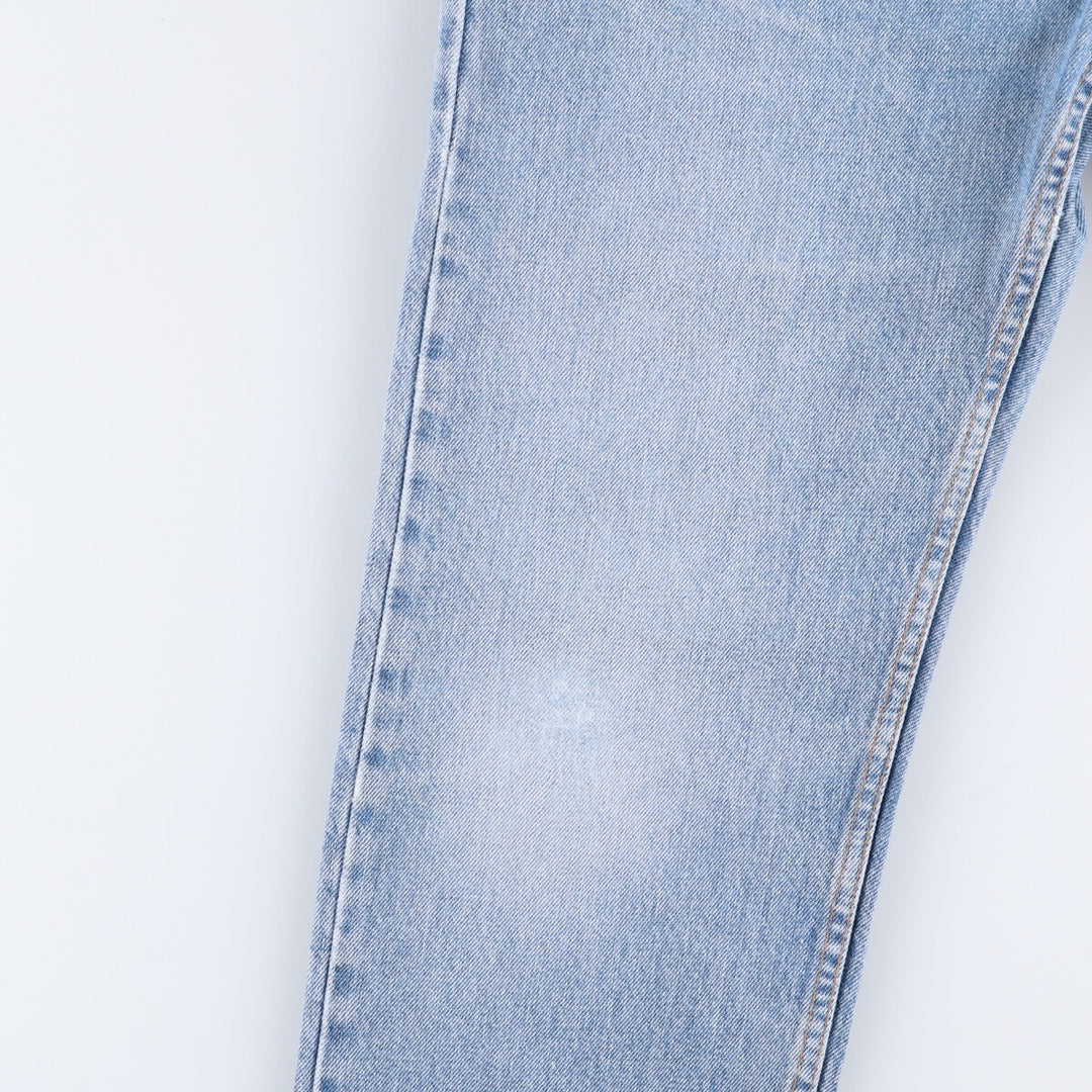 00'S Levi's 505 REGULAR FIT STRAIGHT LEG tapered denim pants made in USA, men's size w34 cotton blue type Vintage Second Hand