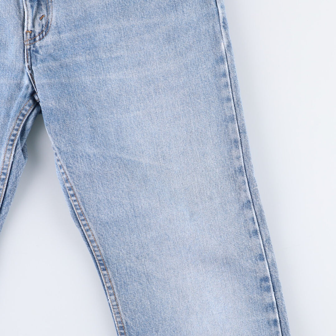 00'S Levi's 505 REGULAR FIT STRAIGHT LEG tapered denim pants made in USA, men's size w34 cotton blue type Vintage Second Hand