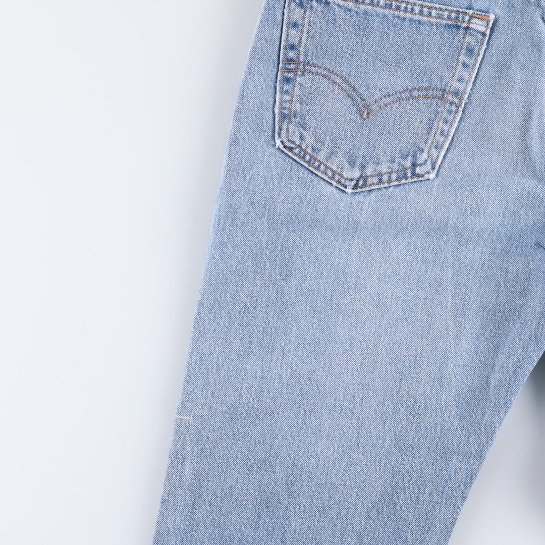 00'S Levi's 505 REGULAR FIT STRAIGHT LEG tapered denim pants made in USA, men's size w34 cotton blue type Vintage Second Hand