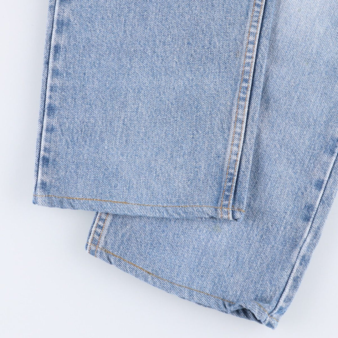 00'S Levi's 505 REGULAR FIT STRAIGHT LEG tapered denim pants made in USA, men's size w34 cotton blue type Vintage Second Hand