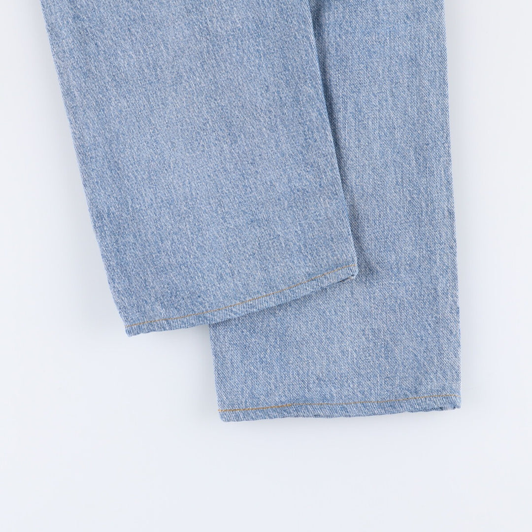 00'S Levi's 505 REGULAR FIT STRAIGHT LEG tapered denim pants made in USA, men's size w34 cotton blue type Vintage Second Hand