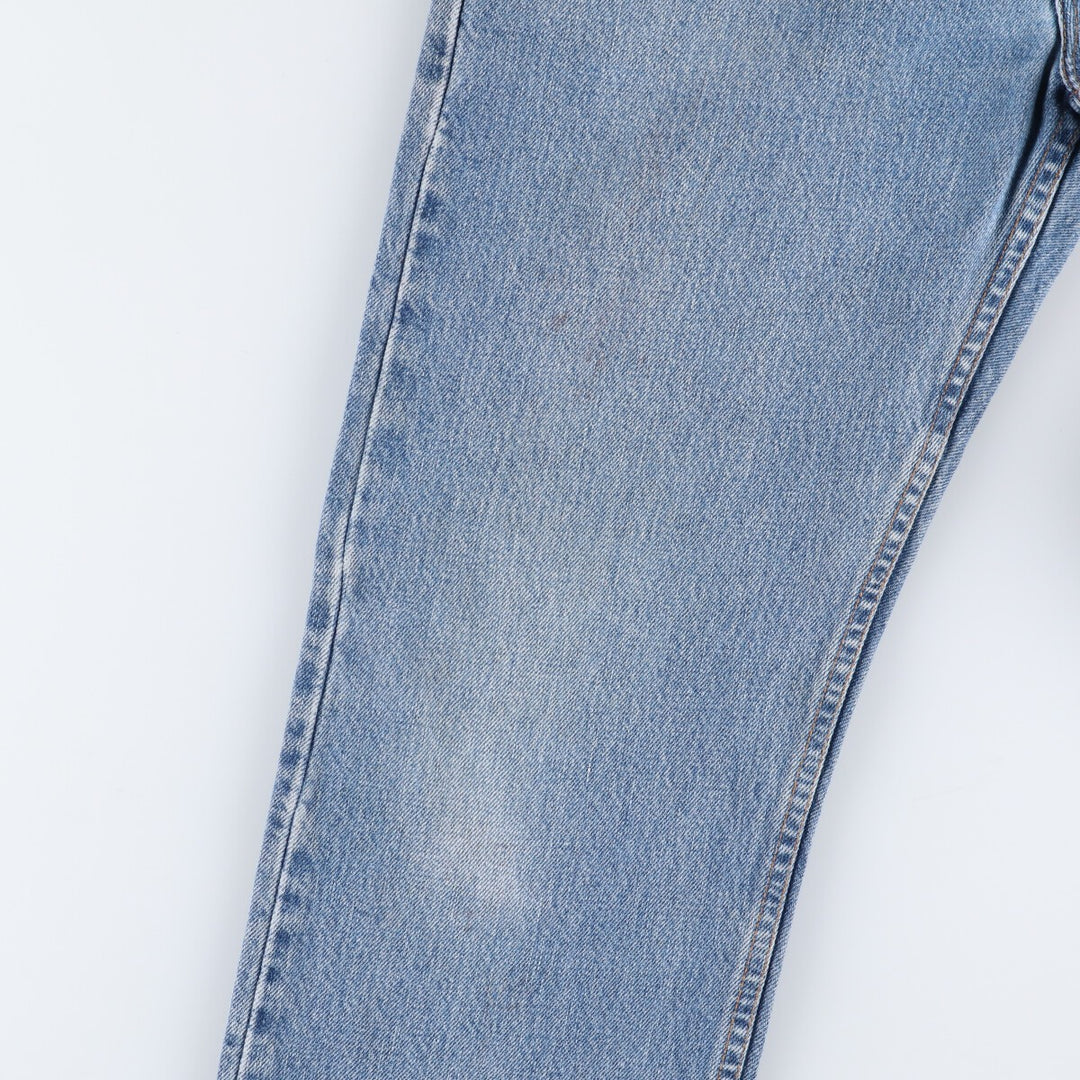 00'S Levi's 505 REGULAR FIT STRAIGHT LEG tapered denim pants made in USA, men's size w32 cotton blue type Vintage Second Hand