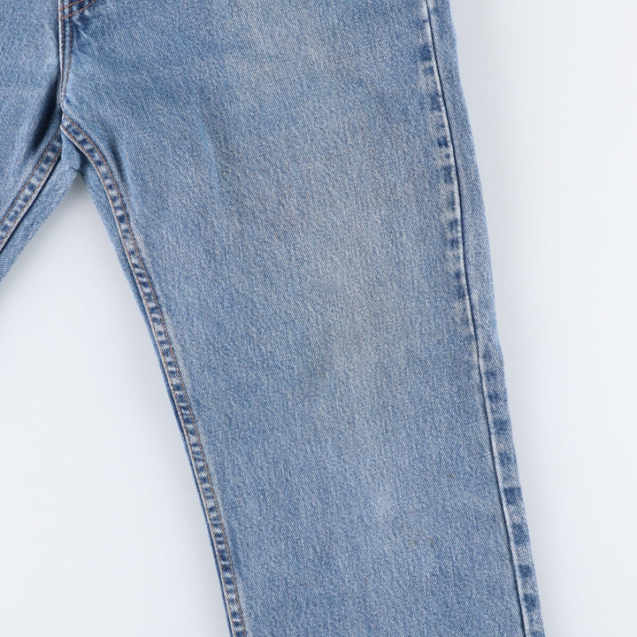 00'S Levi's 505 REGULAR FIT STRAIGHT LEG tapered denim pants made in USA, men's size w32 cotton blue type Vintage Second Hand
