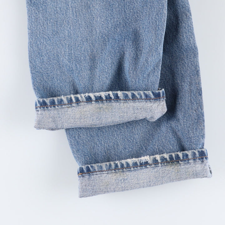 00'S Levi's 505 REGULAR FIT STRAIGHT LEG tapered denim pants made in USA, men's size w32 cotton blue type Vintage Second Hand