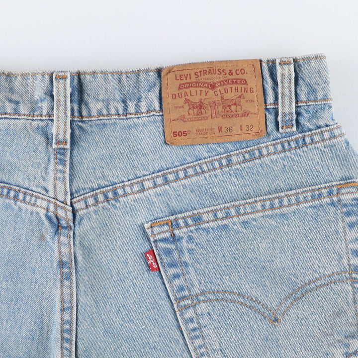 90'S Levi's 505 REGULAR FIT STRAIGHT LEG Tapered Denim Pants Made in USA Men's W35 Vintage cotton blue type Vintage Second Hand