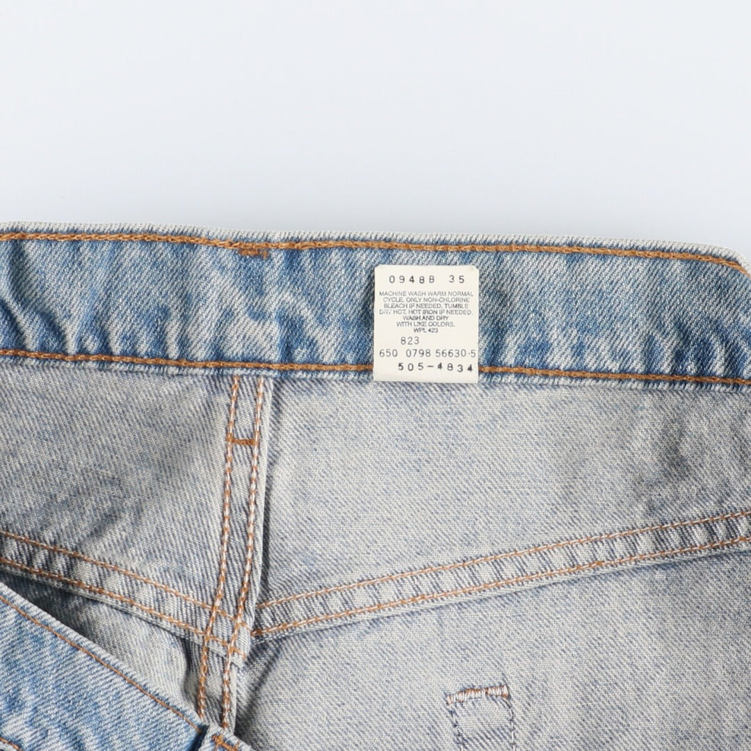 90'S Levi's 505 REGULAR FIT STRAIGHT LEG Tapered Denim Pants Made in USA Men's W35 Vintage cotton blue type Vintage Second Hand