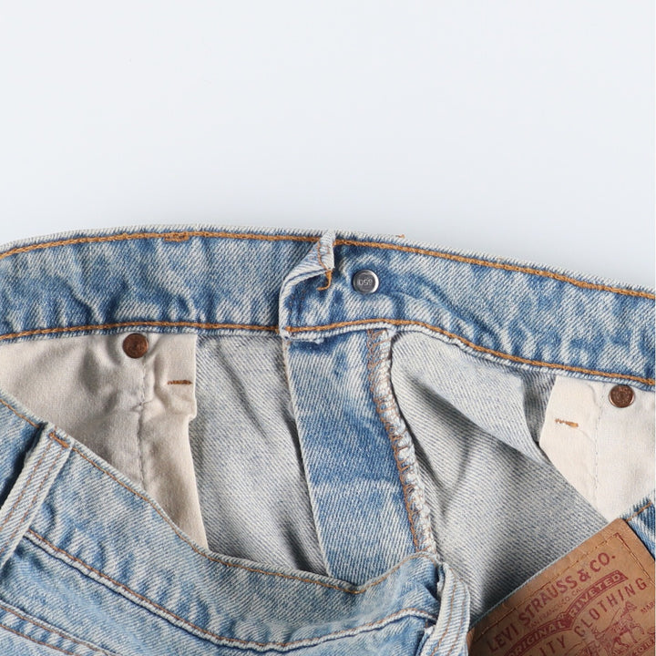 90'S Levi's 505 REGULAR FIT STRAIGHT LEG Tapered Denim Pants Made in USA Men's W35 Vintage cotton blue type Vintage Second Hand