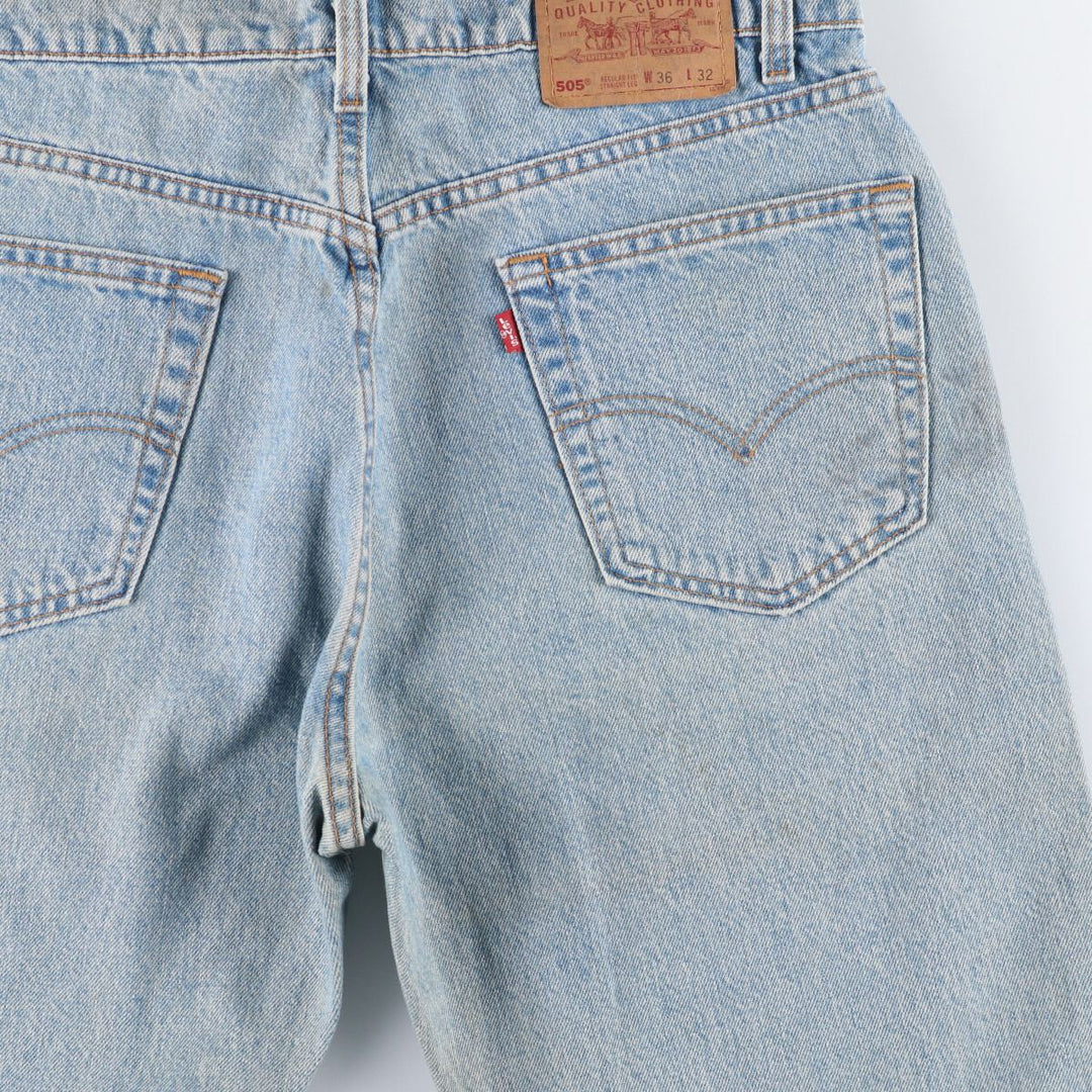 90'S Levi's 505 REGULAR FIT STRAIGHT LEG Tapered Denim Pants Made in USA Men's W35 Vintage cotton blue type Vintage Second Hand