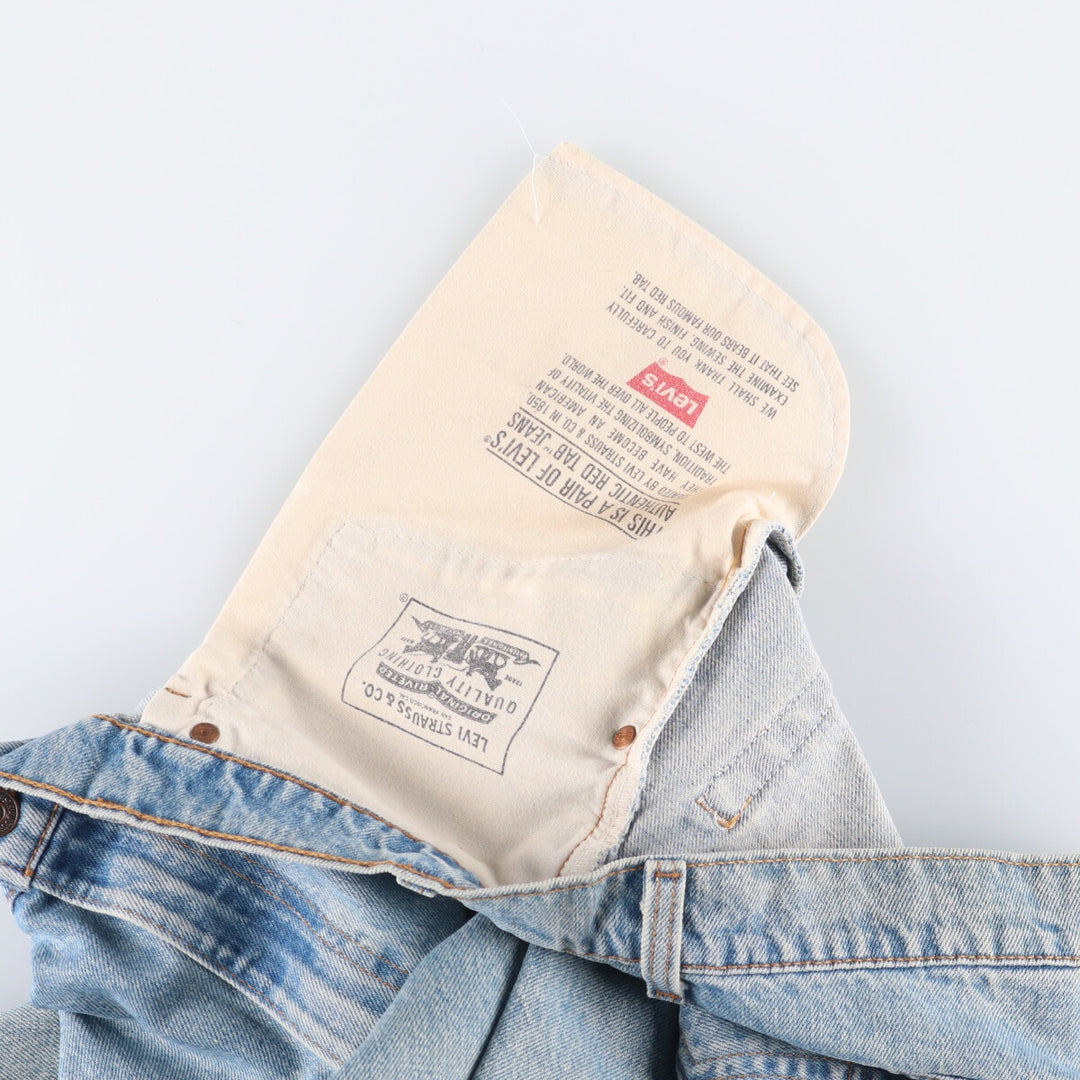 90'S Levi's 505 REGULAR FIT STRAIGHT LEG Tapered Denim Pants Made in USA Men's W35 Vintage cotton blue type Vintage Second Hand