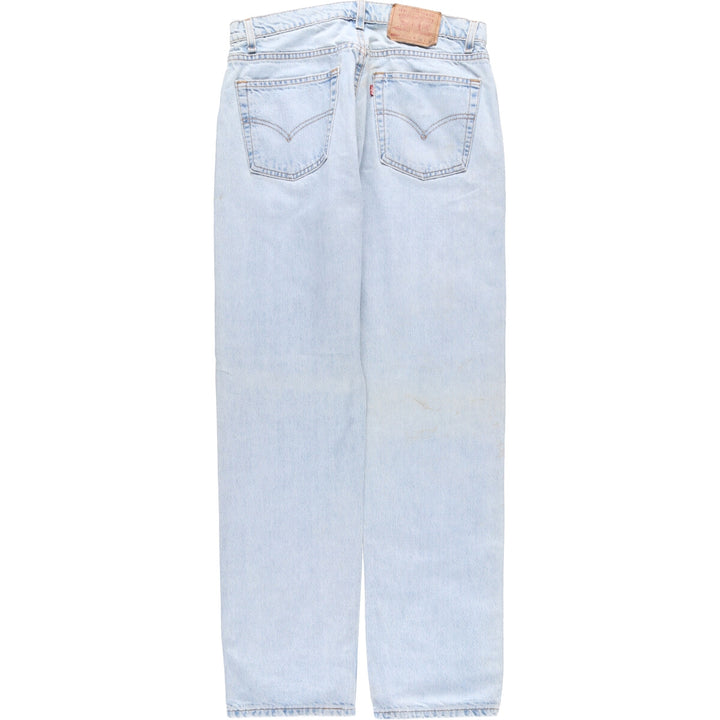 90'S Levi's 505 REGULAR FIT STRAIGHT LEG Tapered Denim Pants Made in USA Men's W33 Vintage unclear blue type Vintage Second Hand