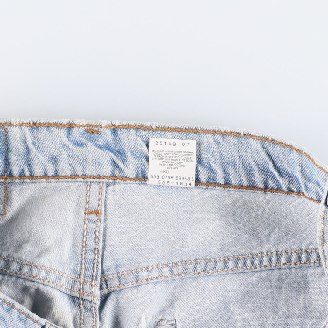 90'S Levi's 505 REGULAR FIT STRAIGHT LEG Tapered Denim Pants Made in USA Men's W33 Vintage unclear blue type Vintage Second Hand