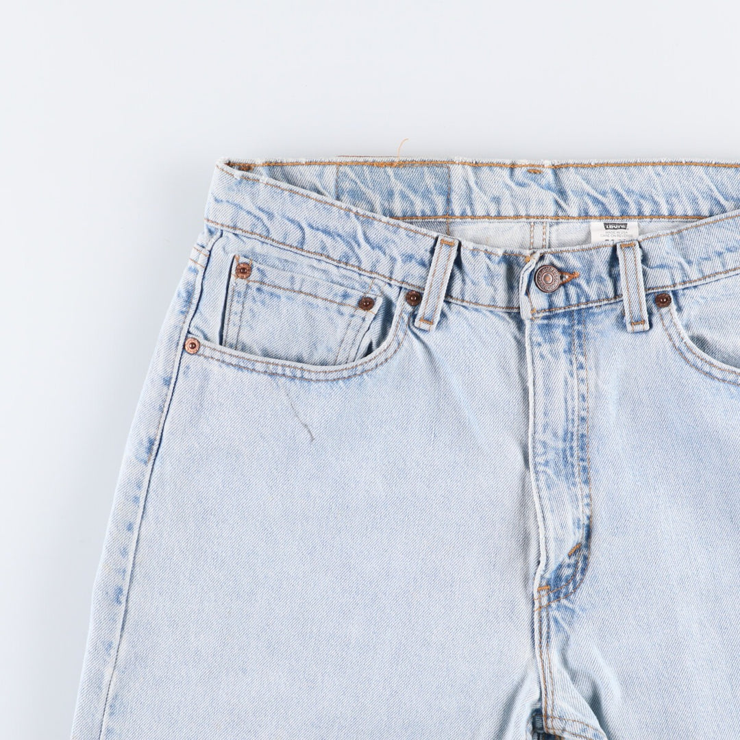 90'S Levi's 505 REGULAR FIT STRAIGHT LEG Tapered Denim Pants Made in USA Men's W33 Vintage unclear blue type Vintage Second Hand