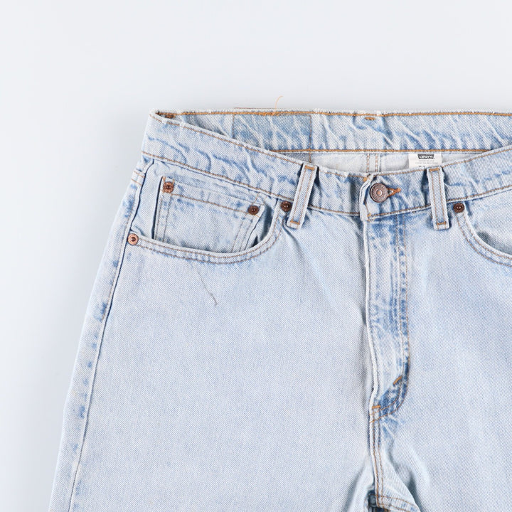 90'S Levi's 505 REGULAR FIT STRAIGHT LEG Tapered Denim Pants Made in USA Men's W33 Vintage unclear blue type Vintage Second Hand