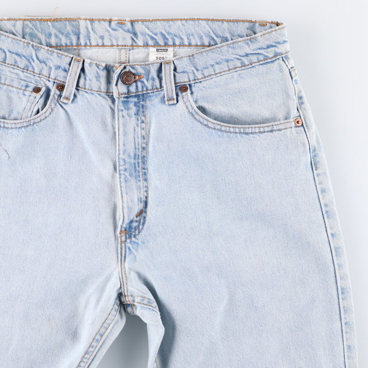 90'S Levi's 505 REGULAR FIT STRAIGHT LEG Tapered Denim Pants Made in USA Men's W33 Vintage unclear blue type Vintage Second Hand