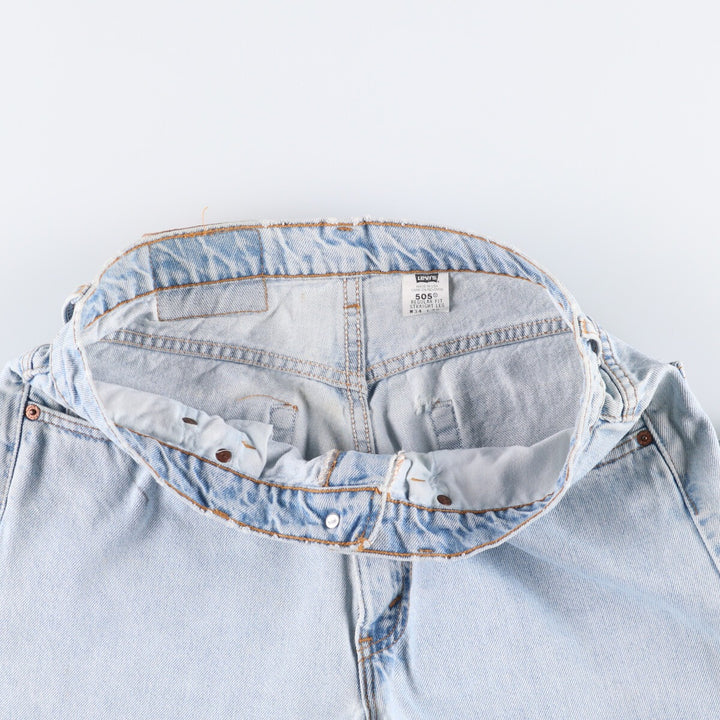 90'S Levi's 505 REGULAR FIT STRAIGHT LEG Tapered Denim Pants Made in USA Men's W33 Vintage unclear blue type Vintage Second Hand