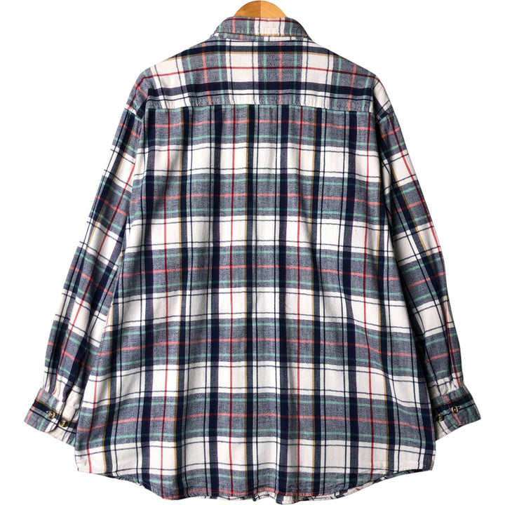 90'S Vintage Big Mac Lightflannel Check Shirt, Men's Size XL cotton white type Vintage Second Hand