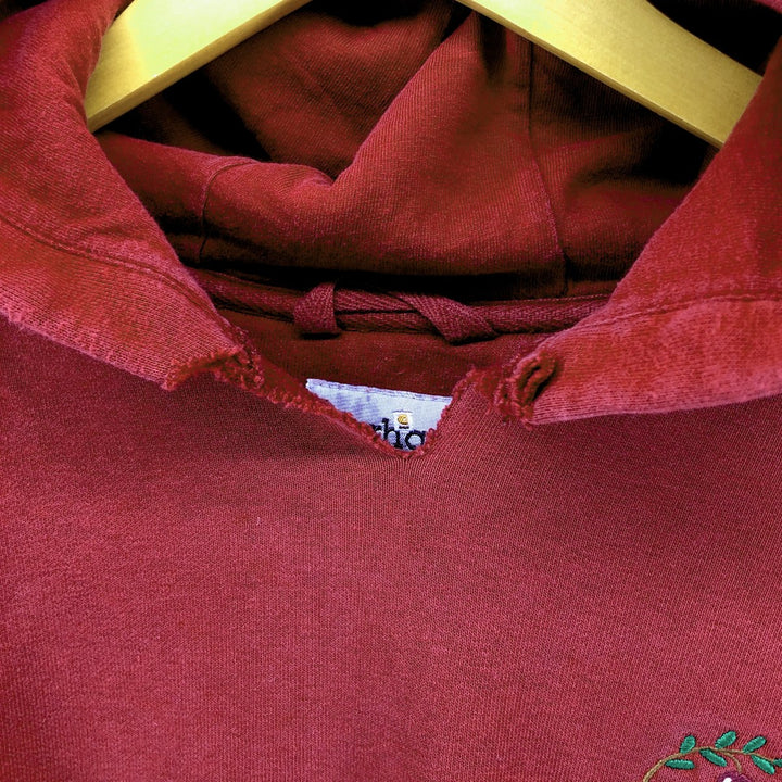 Carhartt Cut-Off Sweat Pullover Hoodie, Men's Size L cotton burgundy type Vintage Second Hand