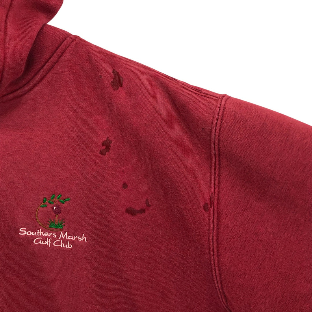 Carhartt Cut-Off Sweat Pullover Hoodie, Men's Size L cotton burgundy type Vintage Second Hand