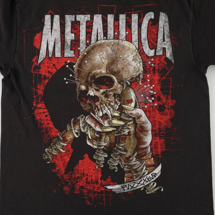 Bravado Metallica Skull Pattern Band T-Shirt, Men's Size Large cotton black type Vintage Second Hand
