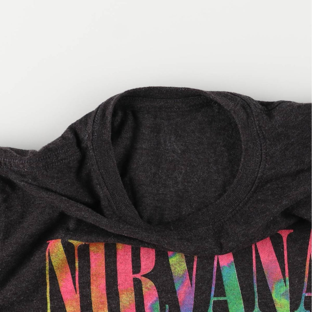 NIRVANA Nirvana Band T-shirt, Band T, Men's S size cotton black type Vintage Second Hand